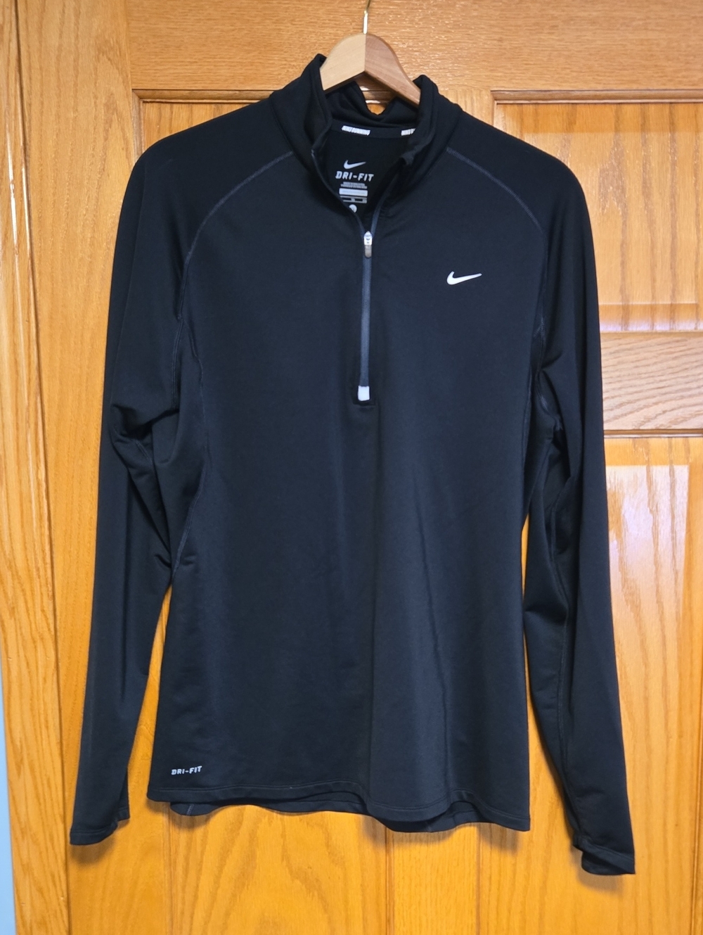 Nike Women's Black Dri-FIT Quarter-Zip Active Top